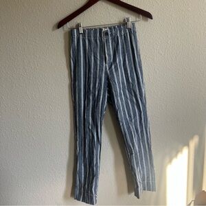 John Galt Striped Linen Pants